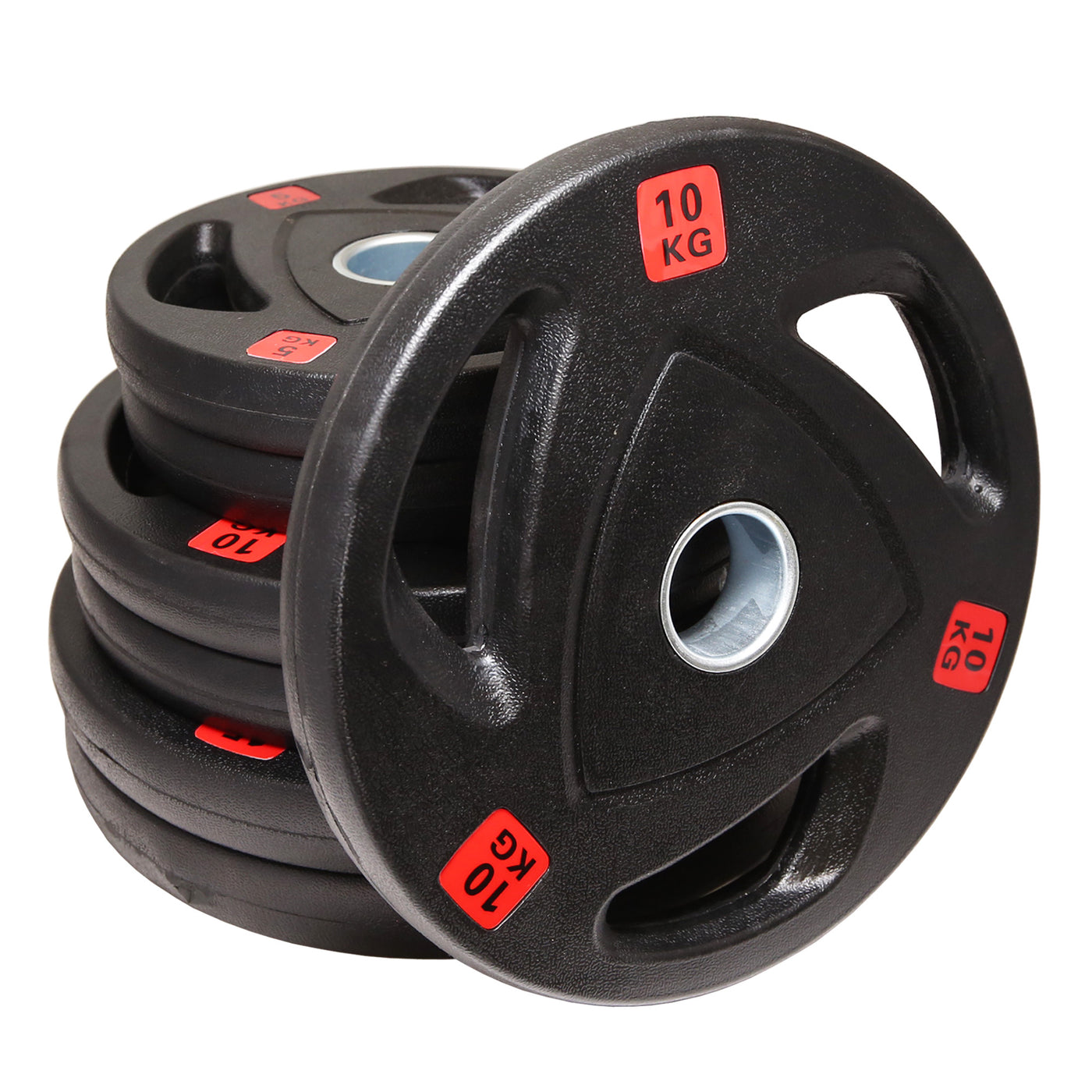 Olympic Barbell Weight Set 16kg, 36kg, 80kg Bundle - Tri-Grip Plates with 4ft or 7ft Olympic Barbell