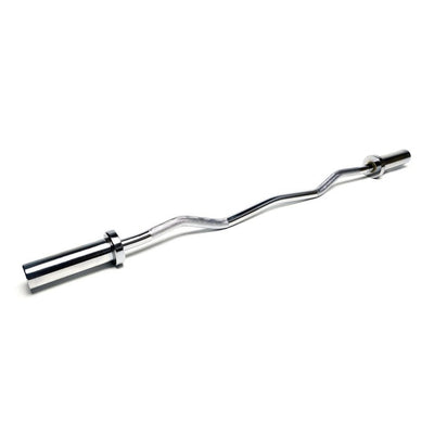 EZ Curl Bar Olympic 4ft / 5ft Bicep Curl Bar - 2"/ 50mm Diameter, Spring Clips Included